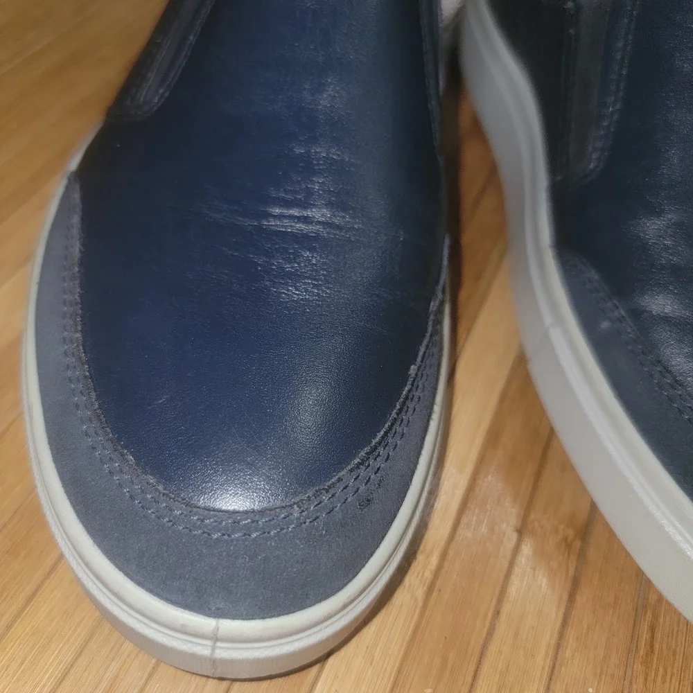 Men's Slip-On Leather Sneaker ECCO Collin 2.0 DANISH Design Navy Blue EU 43, 10